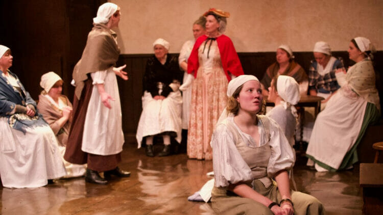 The Welkin sees an accomplished performance, handled with fire and care by all of the ensemble cast, and embellished with fitting staging and determined production. Picture: Courtesy of Progress Theatre