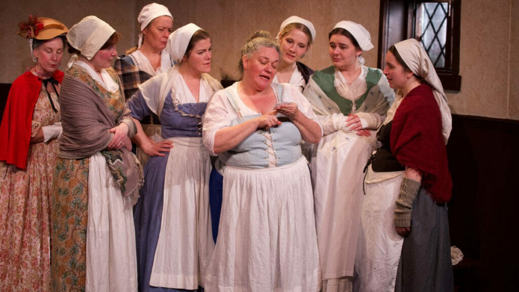 The Welkin sees an accomplished performance, handled with fire and care by all of the ensemble cast, and embellished with fitting staging and determined production. Picture: Courtesy of Progress Theatre