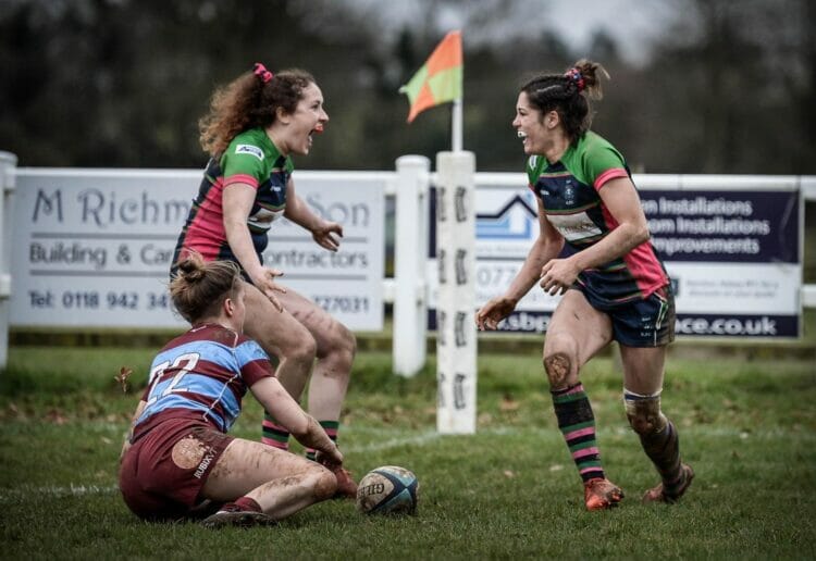 Hannah Skeels and Annette Bevan celebrate