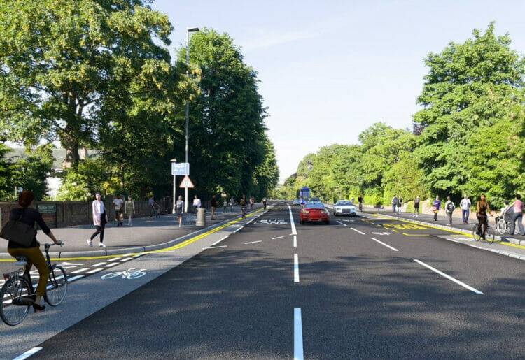 Traffic restrictions are currently proposed for Bath Road, between Berkeley Avenue and Castle Hill, and over the IDR to Castle Street. Picture: Artist's impression, courtesy of Reading Borough Council