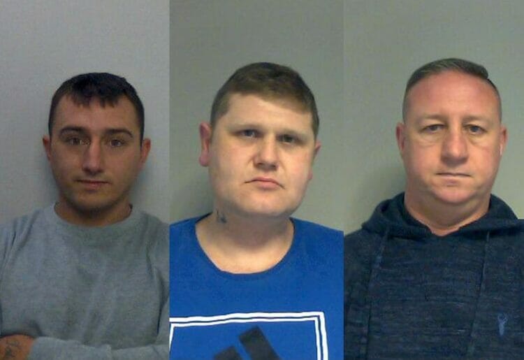 Simon Lopez, centre, and Frenny Green, right, were among four jailed following a sentencing hearing at Reading Crown Court on Friday, January 27, which also included Dale Northcote of Witney, left. Pictures: Thames Valley Police