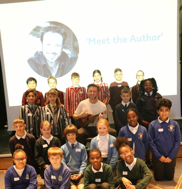 Steve Cole had the hundreds of Year 5 in stitches with his interactive talk. Picture: Leighton Park School