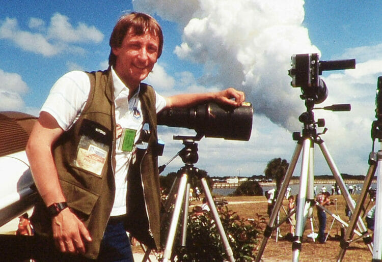 Me at a Space Shuttle launch.