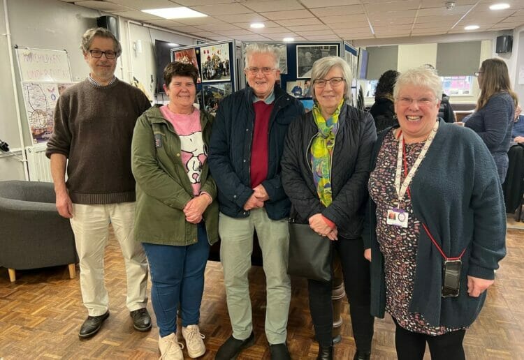 From left: David Turner, Denise Dymond, Trevor Dymond, Carol Cross, Trisha Bennett all enjoyed the Whitley Community Museum's retrospective event. Picture: Ji-Min Lee