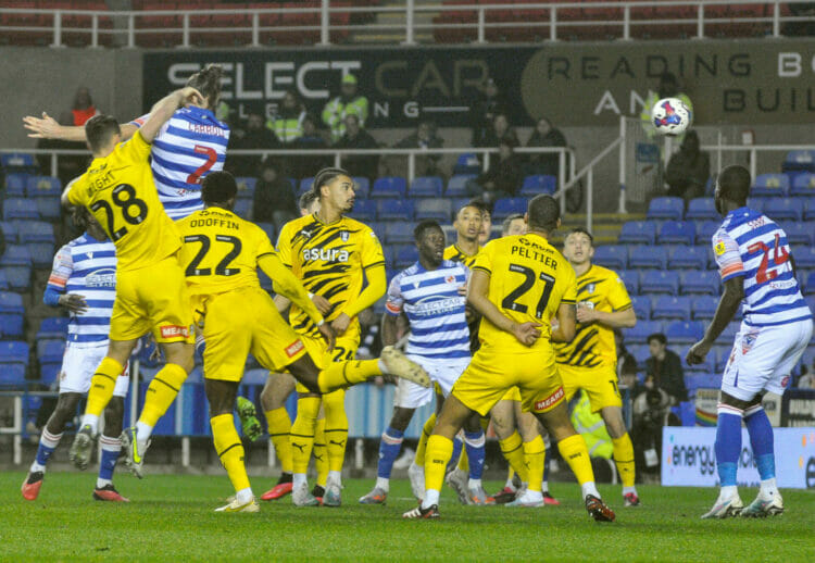 Andy Carroll scored the equaliser to get Reading back in the game. Picture: Steve Smyth