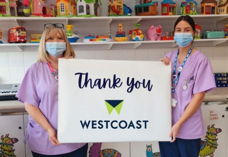 The Royal Berks Charity is grateful for a donation from Westcoast to help it revamp its children's ward