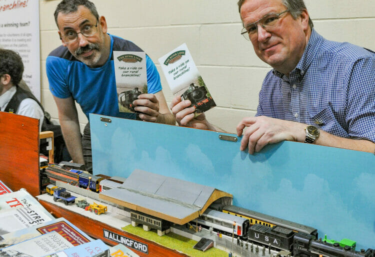 The Model Railway Exhibition in The Warehouse on Saturday.

Richard Standing and John Sharman.
