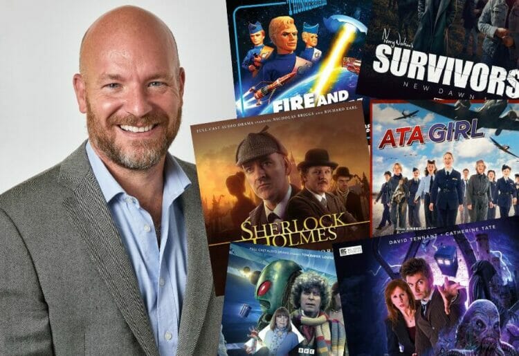 Jason Haigh-Ellery with some of the many audio dramas produced by Big Finish Main picture: Darren Bell
