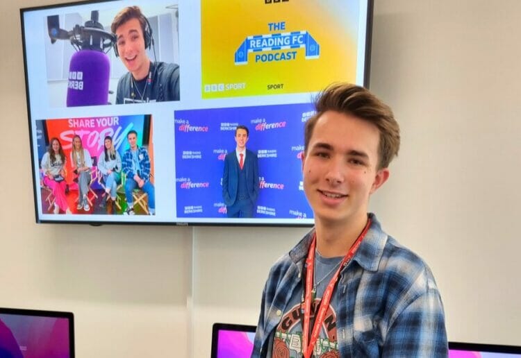 Sam Skeates, former Creative Media student at Bracknell and Wokingham College, recently returned to college to speak to current media students after taking an apprenticeship at BBC Radio Berkshire. Picture: Courtesy of Activate Learning