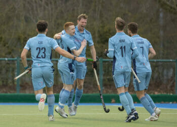Adam Pescod celebrates his goal Picture: Helen Ritchie