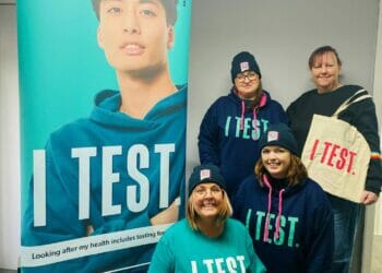 Picture shows members of TVPS wearing campaign clothing, which reads: "I Test". The charity is offering free community testing sessions in Reading and Wokingham, as well as across West Berkshire