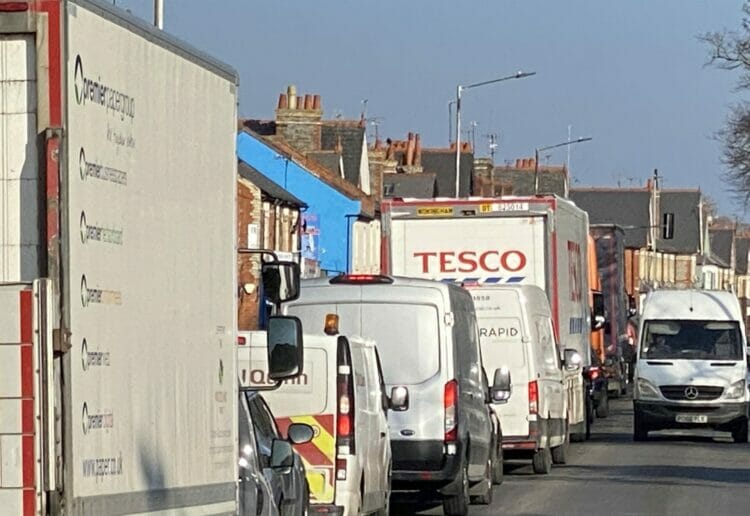 Traffic jams on A4 London Road caused by Network Rail's work on the 106-year-old railway bridge. The work will finish in May Picture: Phil Creighton