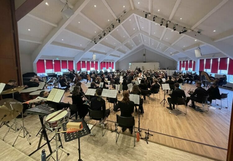 The orchestra performing a previous concert in St Joseph's School. PIcture courtesy of RYO