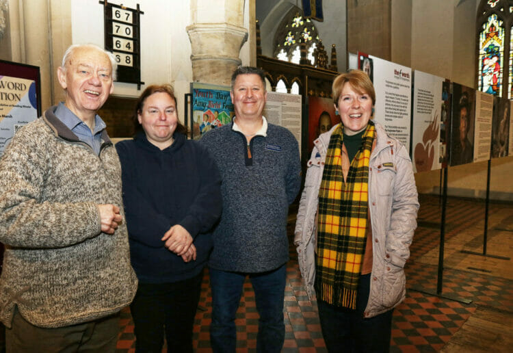Reading Today; 25th February 2023; Alan Race, Beryl Thompson, Richard AShfield and Sonya Wratten; The F-Word: Stories of Forgiveness; Reading Minster Of St Mary The Virgin C Of E Church Picture: Dijana Capan/DVision Images