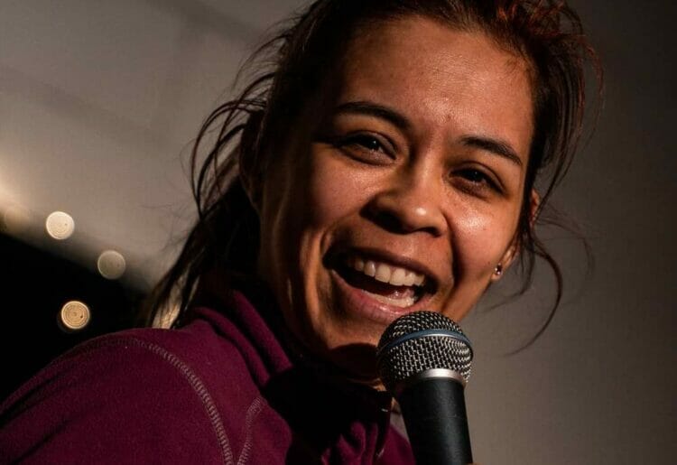 Ria Line performing at Double Barrelled taproom, Reading. Picture: One Studio Events, courtesy of Mates Rates Comedy