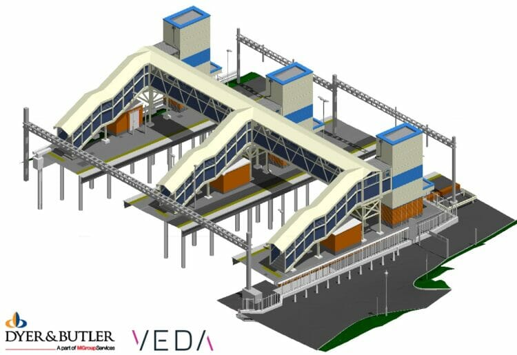 A 3D rendering of what the completed Tilehurst station will look like