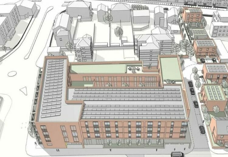 A CGI of what the buildings that are planned to replace Reading Central Pool may look like. Credit: Reading Borough Council & planning agents / retrieved from Reading-on-Thames Instagram