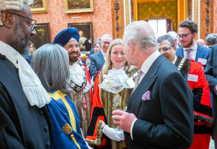 His Majesty The King receives the Privileged Bodies on Thursday, March 9, in a ceremony at Buckingham Palace. Photograph by Ian Jones
