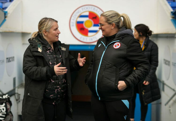 Reading FC Women v Chelsea Women - Emma Hayes and Kelly Chambers Picture: Neil Graham