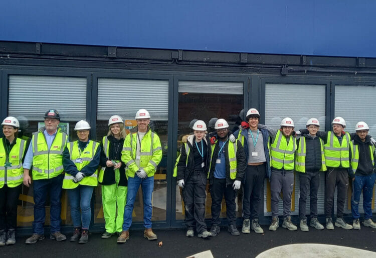 Budding builders and students were invited to visit the Station Hill development to get a sense of the industry, ask questions, and attend a guided tour as One Station Hill's development continues. Picture: Jake Clothier