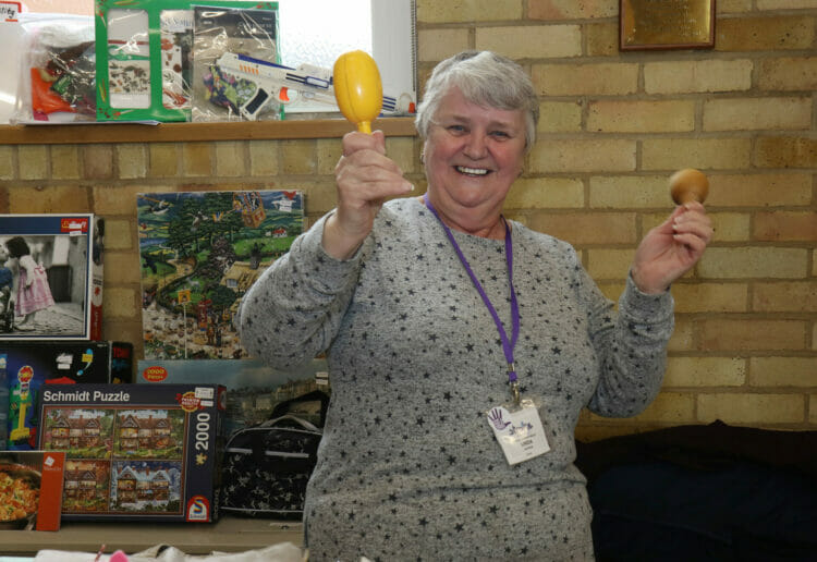 S.A. Maracas: Linda Houston from Stroke Association gets into the spirit of spring. Picture: Dijana Capan/DVision Images
