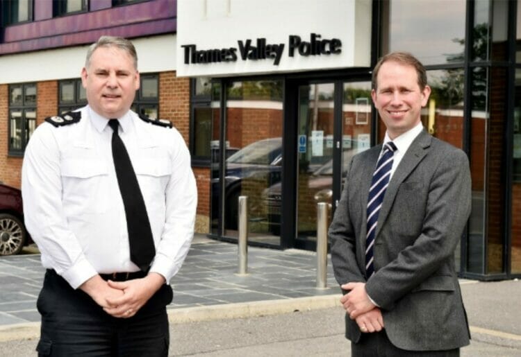 Chief Constable John Campbell, left, and Police and Crime Commissioner Matthew Barber. Picture: Courtesy of the Office of the Police and Crime Commissioner.