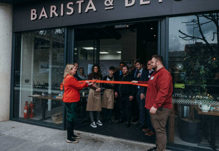 RIBBON CUTTING: Mayor Rachel Eden officially opened Barista and Beyond. Picture: Marco Bastidas, Barista & Beyond