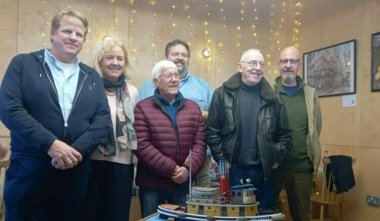 From left, Giles Christopher, Penny Morris, Brian Mount, Jeremy King, Chris Tulloch, and David Greaves, who all worked on Tugs. Picture: Jake Clothier