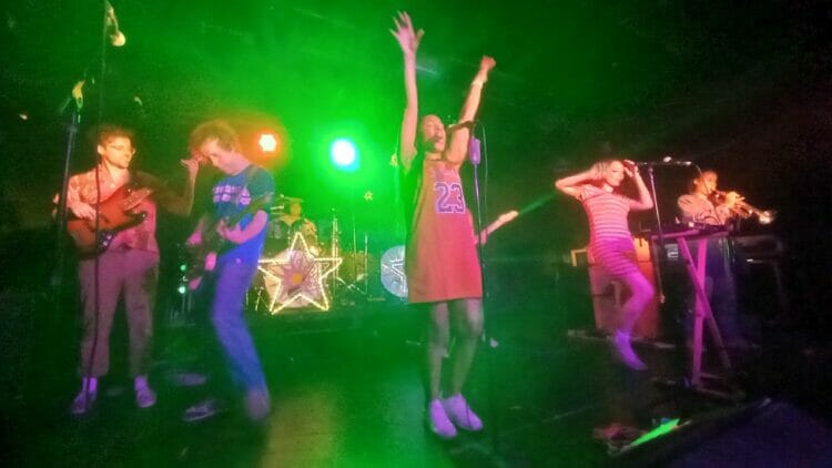 The Go! Team performing at Sub89. Picture: Jake Clothier