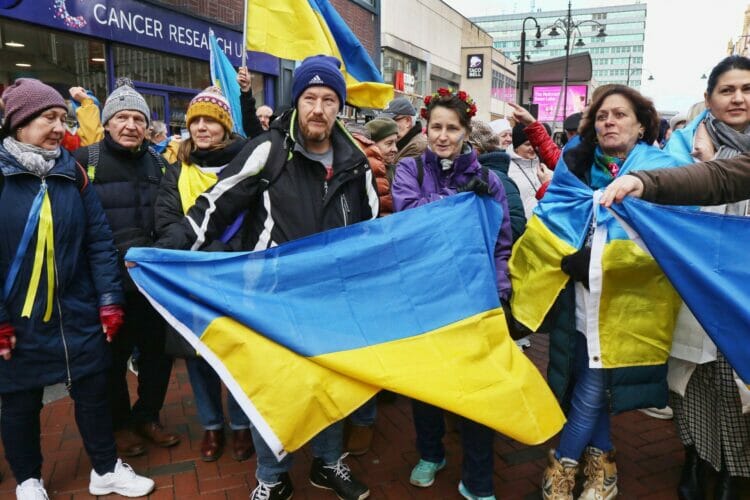 Peace march in Reading on Saturday, February 25. Picture: Dijana Capan, DVision Images