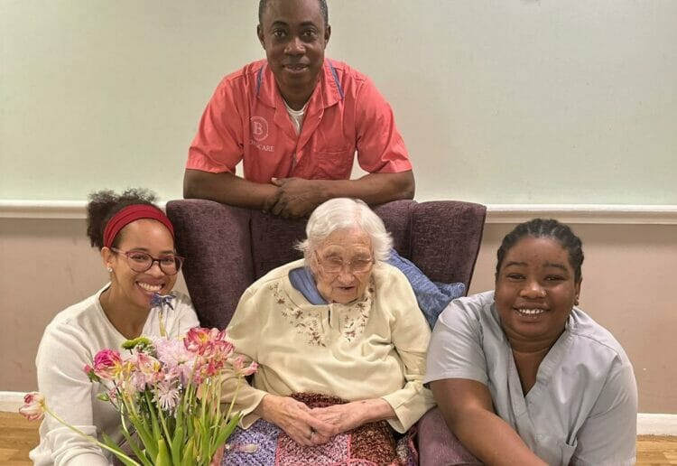 Staff at The Mount Nursing Home in Wargrave are hoping people will pull out all the stops to help celebrate the 100th birthday of Joan Hulford Pictures: The Mount Nursing Home
