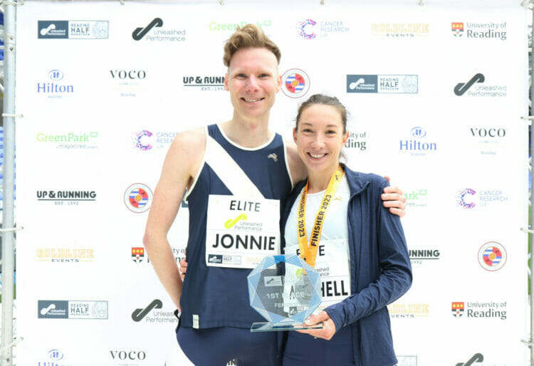 Women's winner Naomi and husband Jonnie at the presentation ceremony. Picture: Dijana Capan/DVision Images