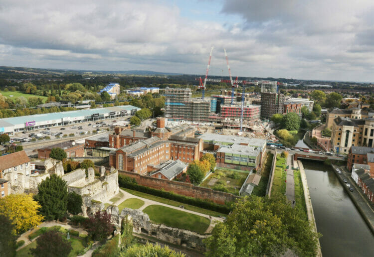 View from The Blade building in Reading, Berkshire; Photo by Dijana Capan; DVision Images