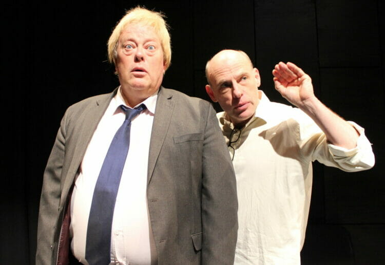 Dominic Cummings is played by Chris Porter and Boris Johnson by Tim Hudson in Lloyd Embley's play Dom, looking at the events taking place around Cummings' resignation from Downing Street Picture: Mike Corr
