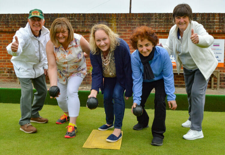 Members of the Maiden Erlegh bowls club held an open day on Sunday Picture: Steve Smyth