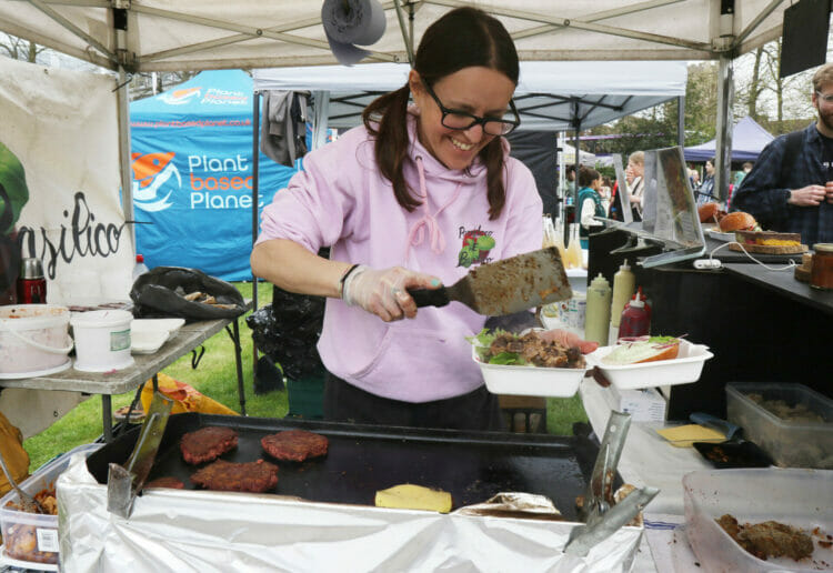 Reading Today 22nd April 2023; Reading Vegan Fiesta at Forbury Garden; Pomodoro  E Basilico