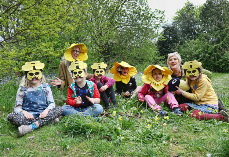 Some of the youngsters enjoying the MERL's garden. Picture: Dijana Capan/DVision Images