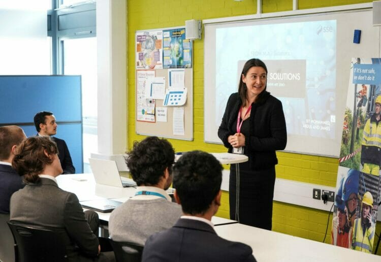 University Technical College (UTC) Reading joined forces with Scottish and Southern Electricity Networks (SSEN) for a school takeover event to boost Net Zero understanding and employability skills. Picture: Courtesy of SSEN and UTC Reading