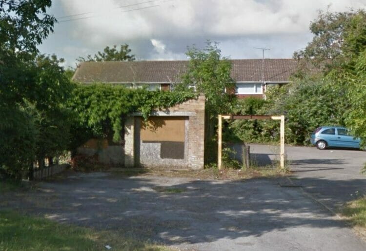 The site in Corwen Road where garages could become maisonettes Picture: Google Maps / LDRS