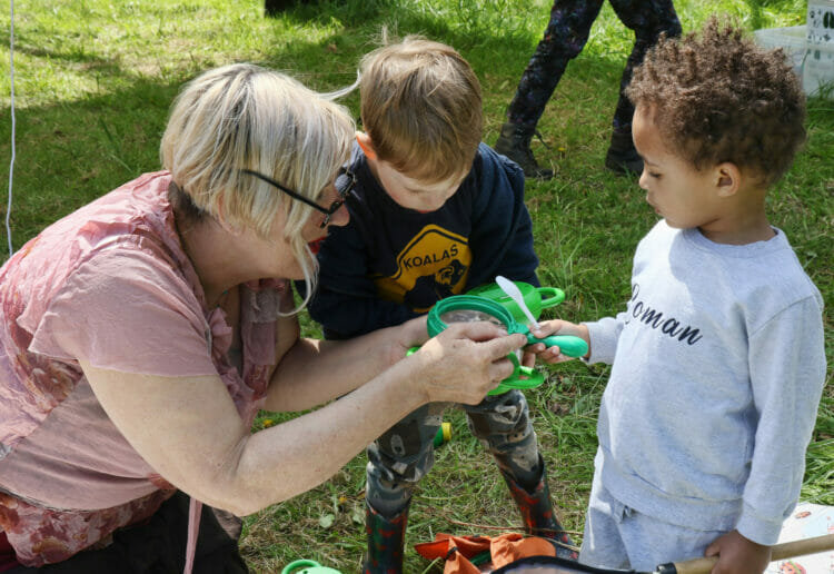 Bug hunting: youngsters caught and studied insects to bring them closer to nature. Picture: Dijana Capan/DVision Images
