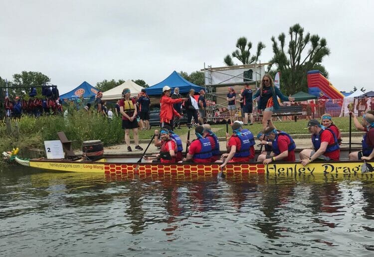 Pangbourne Rotary Club organised a dragon boat race on the River Thames