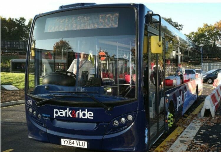 The Winnersh Triangle park and ride service to Reading when it was still in use Picture: Wokingham Borough Council/LDRS