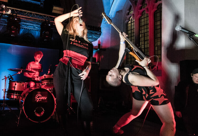 Dream Wife getting the party started at the AYL Warm-Up show. Picture: Jon Mo (@JonMoPhotography) Courtesy of AYL
