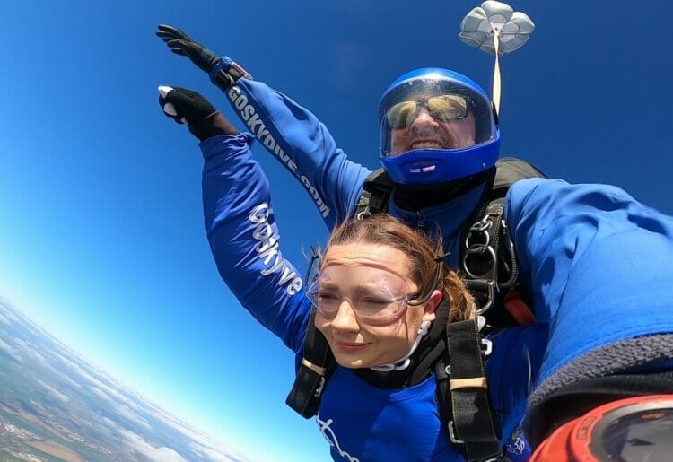 Emily Story on her skydive