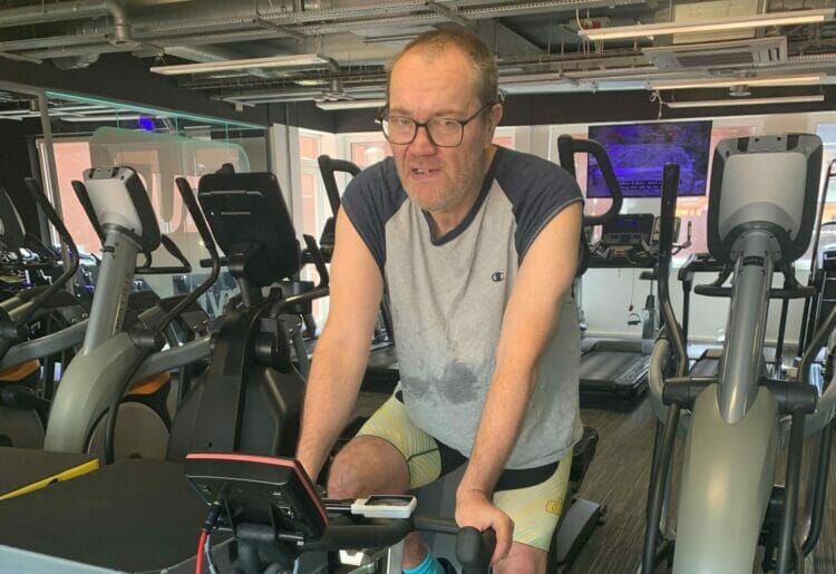 Mr Smith will be cycling the equivalent of more than 870 miles using his home exercise bike and facilities at a nearby gym. Picture: Courtesy of Berkshire Vision