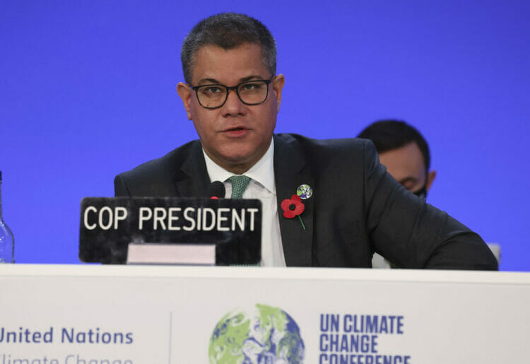 Alok Sharma at the COP26 conference in Glasgow Picture: Tim Hammond / No10 Downing Stree