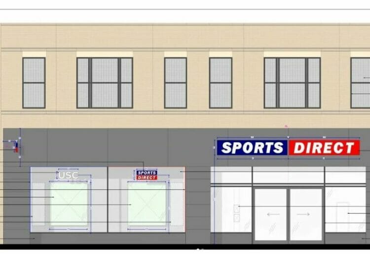 The proposed signage for the Sports Direct store that will open in the former branch of Woolworths in Broad Street