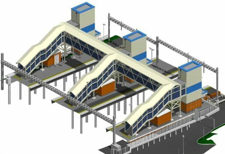 A CGI image showing the proposed lifts that will be installed at Tilehurst station Picture: Dyer & Butler
