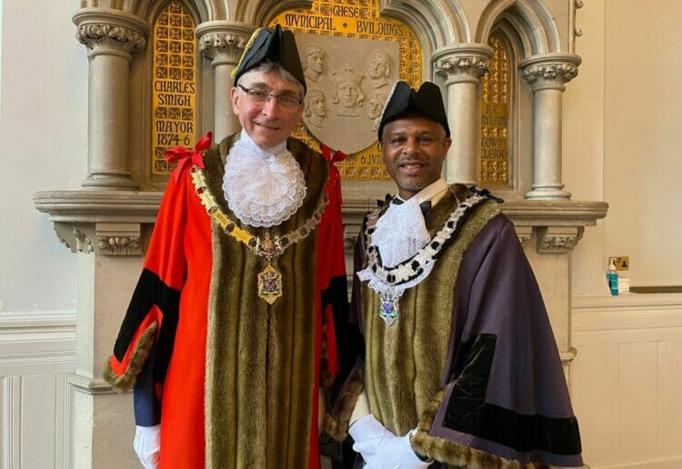 Tony Page, mayor of reading with cllr Glenn Dennis deputy mayor Picture: Reading Borough Council