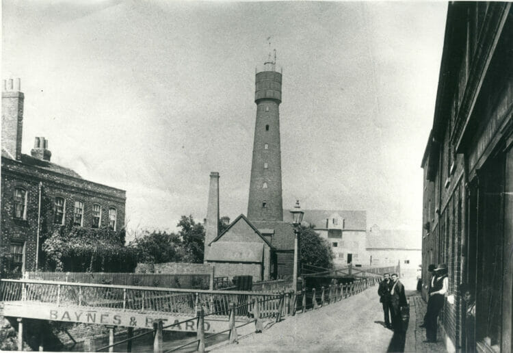 St Giles Watermill, which was on the site of what is now the Oracle Shopping Centre in Reading Picture: Mills Archive